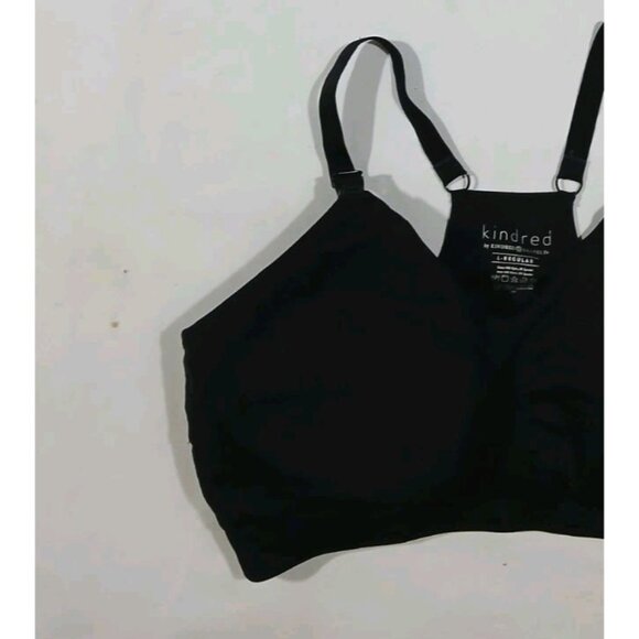 Kindred Bravely Racerback Bra Size Large Black Maternity Nursing Pumping - Picture 2 of 8